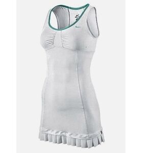 Nike Tennis Dri-Fit Court Tennis Dress (White) - Medium